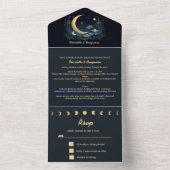 Unieke hemelse fantasie bruiloft all in one uitnodiging (Binnen)