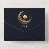 Unieke hemelse fantasie bruiloft all in one uitnodiging (Achterkant)