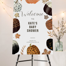 Unieke Herfst geschilderde pompoenen Baby shower w