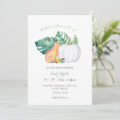 Unieke Herfst Uitnodiging tot Baby shower (Staand voorkant)