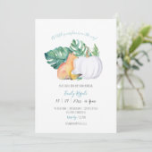 Unieke Herfst Uitnodiging tot Baby shower (Staand voorkant)