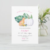 Unieke Herfst Uitnodiging tot Baby shower (Staand voorkant)