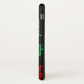 Unieke herhalingsnamen op zwart, speciaal geperson Case-Mate iPhone case (Achterkant/links)