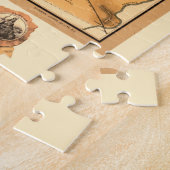  Unieke herstelkaart van Californië, 1885 Legpuzzel (Zijkant)