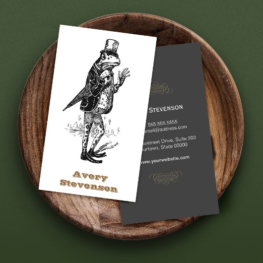 Unieke Hipster  Gentleman Frog Visitekaartje