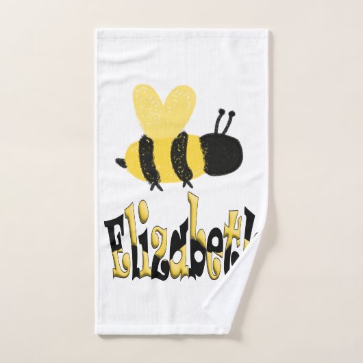 Unieke hommel doedel gepersonaliseerde tekening handdoek (Handdoek)