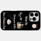 Unieke hond en koffie liefhebber Case-Mate iPhone case (Achterkant (horizontaal))