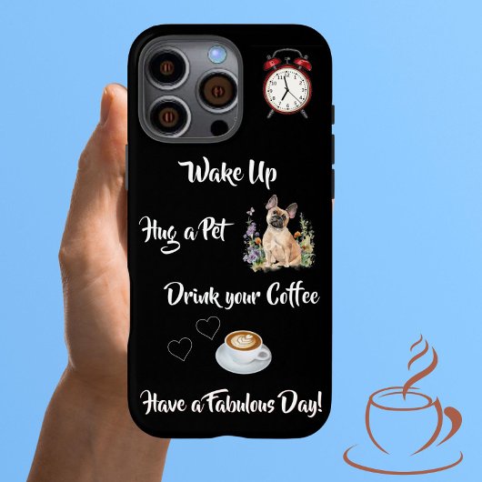 Unieke hond en koffie liefhebber Case-Mate iPhone case