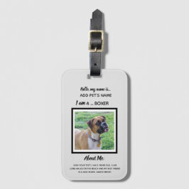 Unieke hond-ID-Labels Bagagelabel