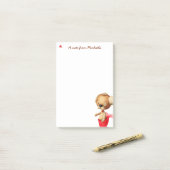 Unieke hond met zeemeerminstaart op maat post-it® notes (Op bureau)