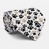 Unieke hondenpootafdruk stropdas (Opgerold)