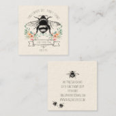 Unieke honingbij bijenbijenbijenimker vierkante visitekaartje (Voorkant / Achterkant)