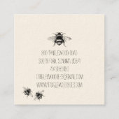 Unieke honingbij bijenbijenbijenimker vierkante visitekaartje (Achterkant)