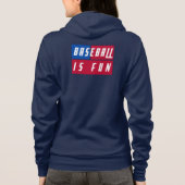 Unieke honkbal is leuk op Amerikaanse vlag kleuren Hoodie (Achterkant)