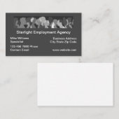 Unieke hoofdjager van het arbeidsbureau visitekaartje (Voorkant / Achterkant)