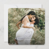 Unieke Houten Bast Custom Photo Wedding Kaart (Achterkant)