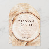 Unieke Houten Schuur Bast Rustieke Trouwgewoonte Kaart (Voorkant / Achterkant)