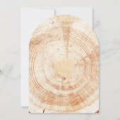 Unieke Houten Schuur Bast Rustieke Trouwgewoonte Kaart (Achterkant)