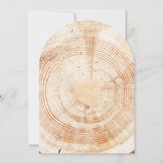 Unieke Houten Schuur Bast Rustieke Trouwgewoonte Kaart (Achterkant)