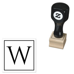 Unieke houten stempel met uw monogram