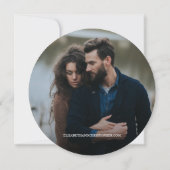 Unieke houtslijm Rustige bruiloft Aangepaste foto Kaart (Achterkant)