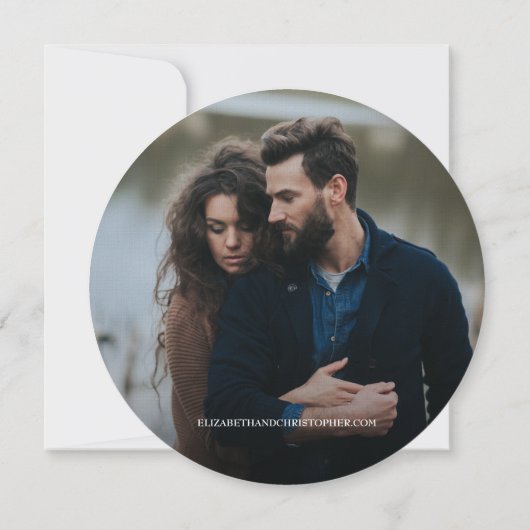 Unieke houtslijm Rustige bruiloft Aangepaste foto Kaart (Achterkant)