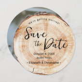 Unieke houtslijm Rustige bruiloft Aangepaste foto Kaart (Voorkant / Achterkant)