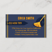 Unieke huisschoonmaak Maid Service Logo Visitekaartje (Achterkant)