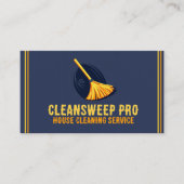 Unieke huisschoonmaak Maid Service Logo Visitekaartje (Voorkant)