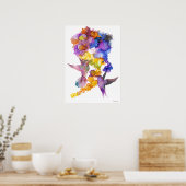 Unieke Hummingbird Alcohol Ink Print (Keuken)
