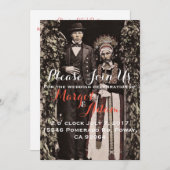 Unieke huwelijksuitnodiging, eigenzinnig,  kaart (Voorkant / Achterkant)