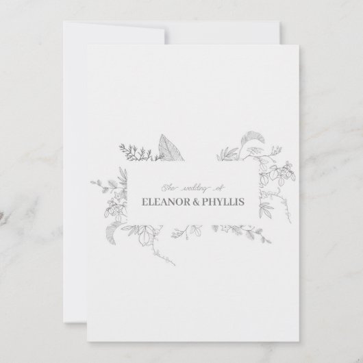 Unieke huwelijksuitnodigingen kaart (Achterkant)