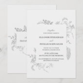 Unieke huwelijksuitnodigingen kaart (Voorkant / Achterkant)