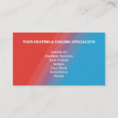 Unieke HVAC Red en Blue Visitekaartje (Achterkant)
