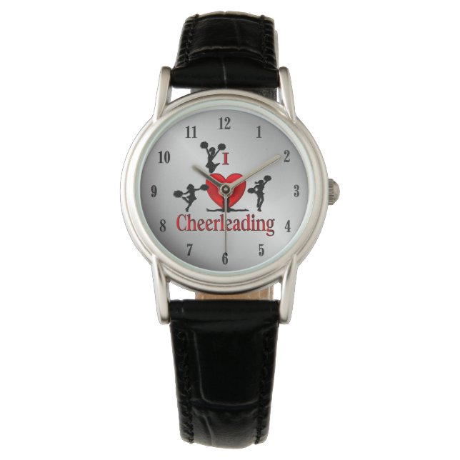 Unieke I Hart Cheerleading Horloge (Voorkant)