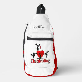 Unieke I Hart Cheerleading Persoonlijke Naam Sling Bag