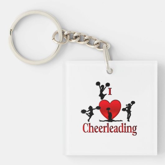 Unieke I Hart Cheerleading Sleutelhanger (voorkant)