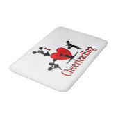 Unieke I Heart Cheerlead Badmat (Gekanteld)