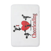 Unieke I Heart Cheerlead Badmat (Voorkant Verticaal)