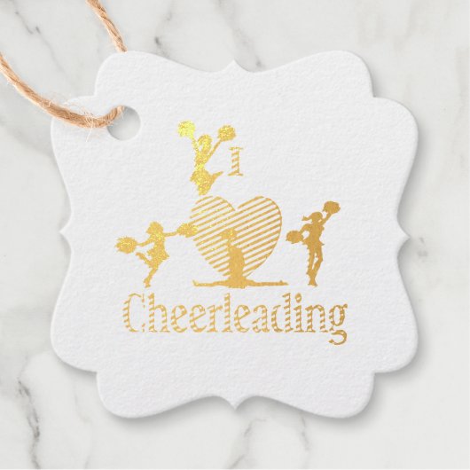Unieke I Heart Cheerlead Bedankjes Labels (Voorkant)