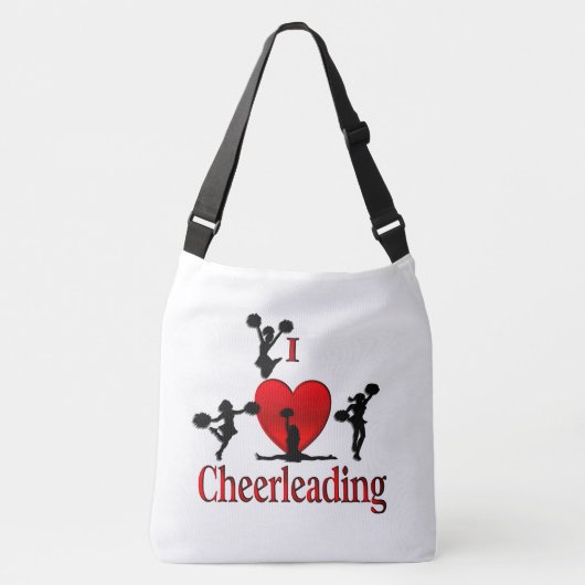 Unieke I Heart Cheerlead Crossbody Tas (Voorkant)
