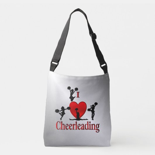 Unieke I Heart Cheerlead Crossbody Tas (Voorkant)