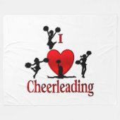 Unieke I Heart Cheerlead Fleece Deken (Voorkant (Horizontaal))