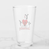 Unieke I Heart Cheerlead Glas (Achterkant)