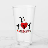 Unieke I Heart Cheerlead Glas (Voorkant)