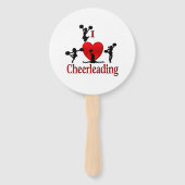 Unieke I Heart Cheerlead Handwaaier (Achterkant)
