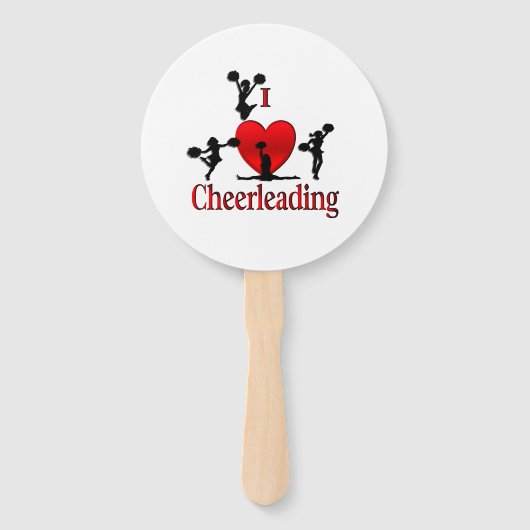 Unieke I Heart Cheerlead Handwaaier (Achterkant)
