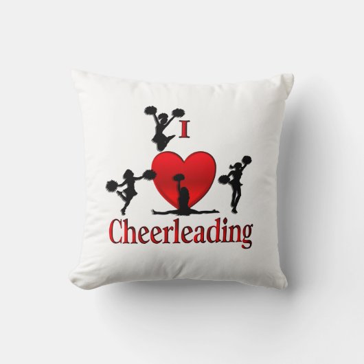 Unieke I Heart Cheerlead Kussen (Voorkant)