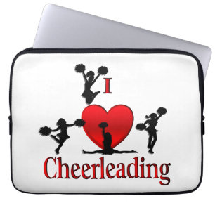 Unieke I Heart Cheerlead Laptop Sleeve