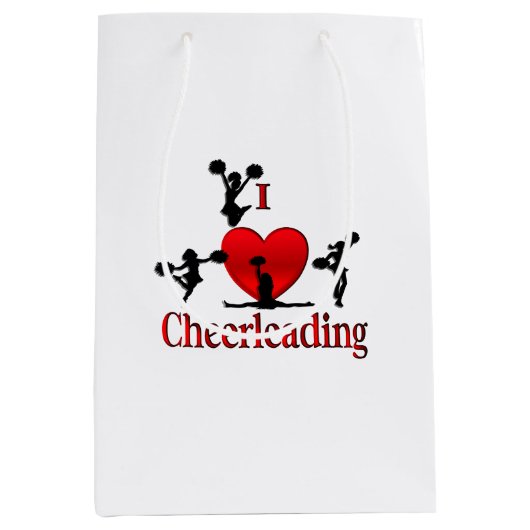 Unieke I Heart Cheerlead Medium Cadeauzakje (Voorkant)